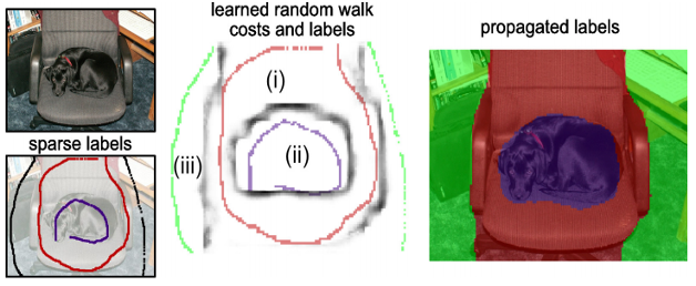 Learning Random-Walk Label Propagation for Weakly-Supervised Semantic Segmentation