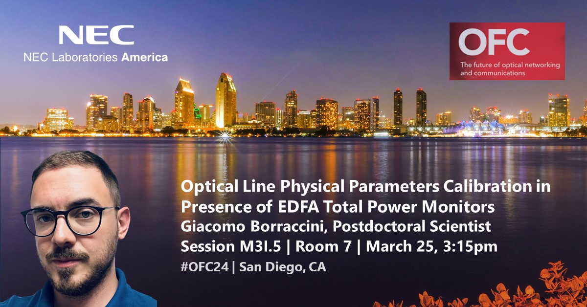 Optical Line Physical Parameters Calibration in Presence of EDFA Total Power Monitors