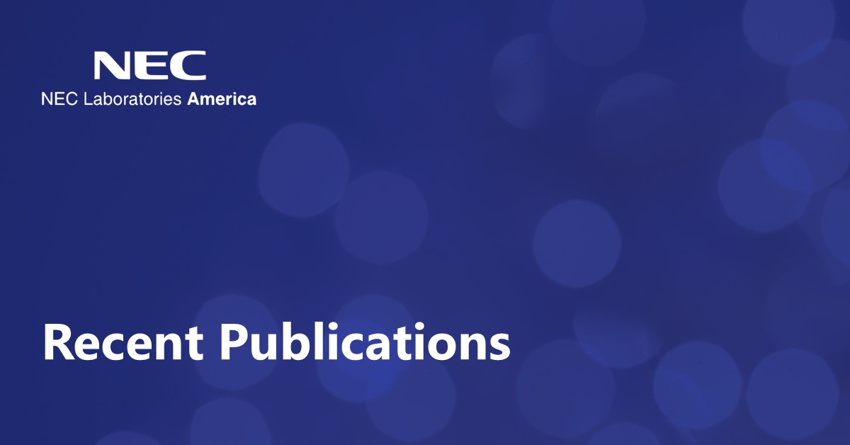 Publications | Research Departments | NEC Labs America